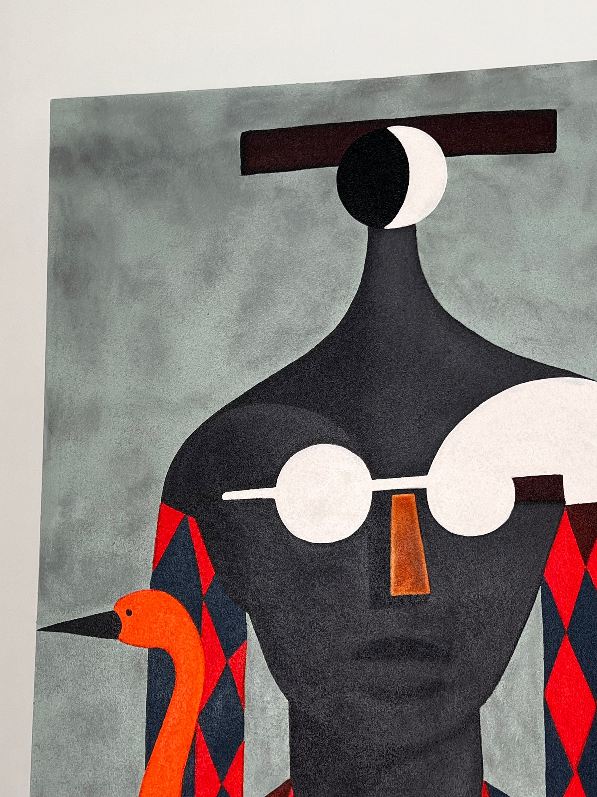 Obsidian & Ochre: The Silent Watcher| 140x100 Painting