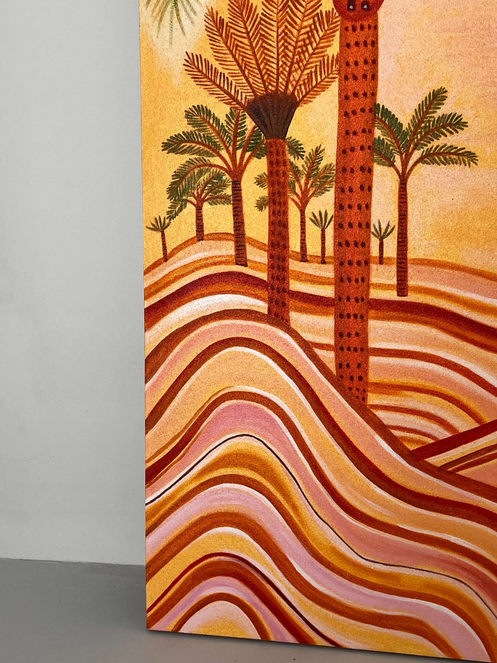 Saffron Dunes and Sun | 120 x 75 Painting