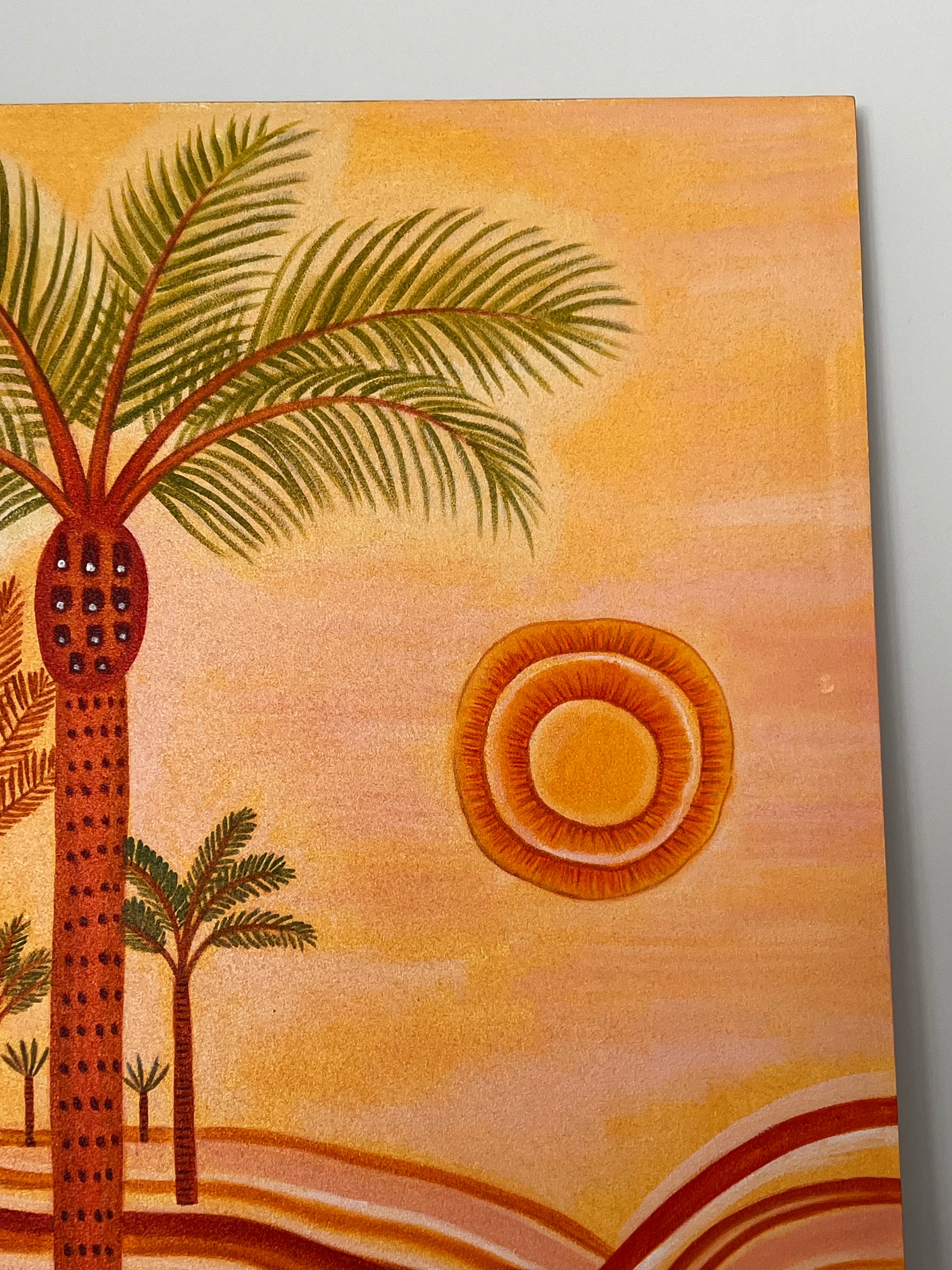 Saffron Dunes and Sun | 120 x 75 Painting