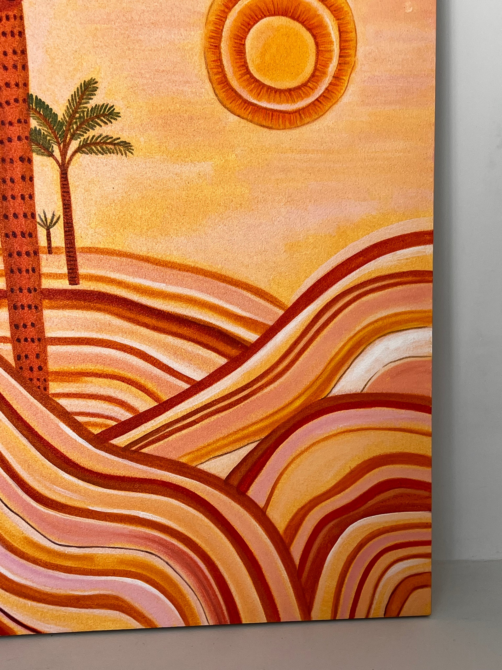 Saffron Dunes and Sun | 120 x 75 Painting