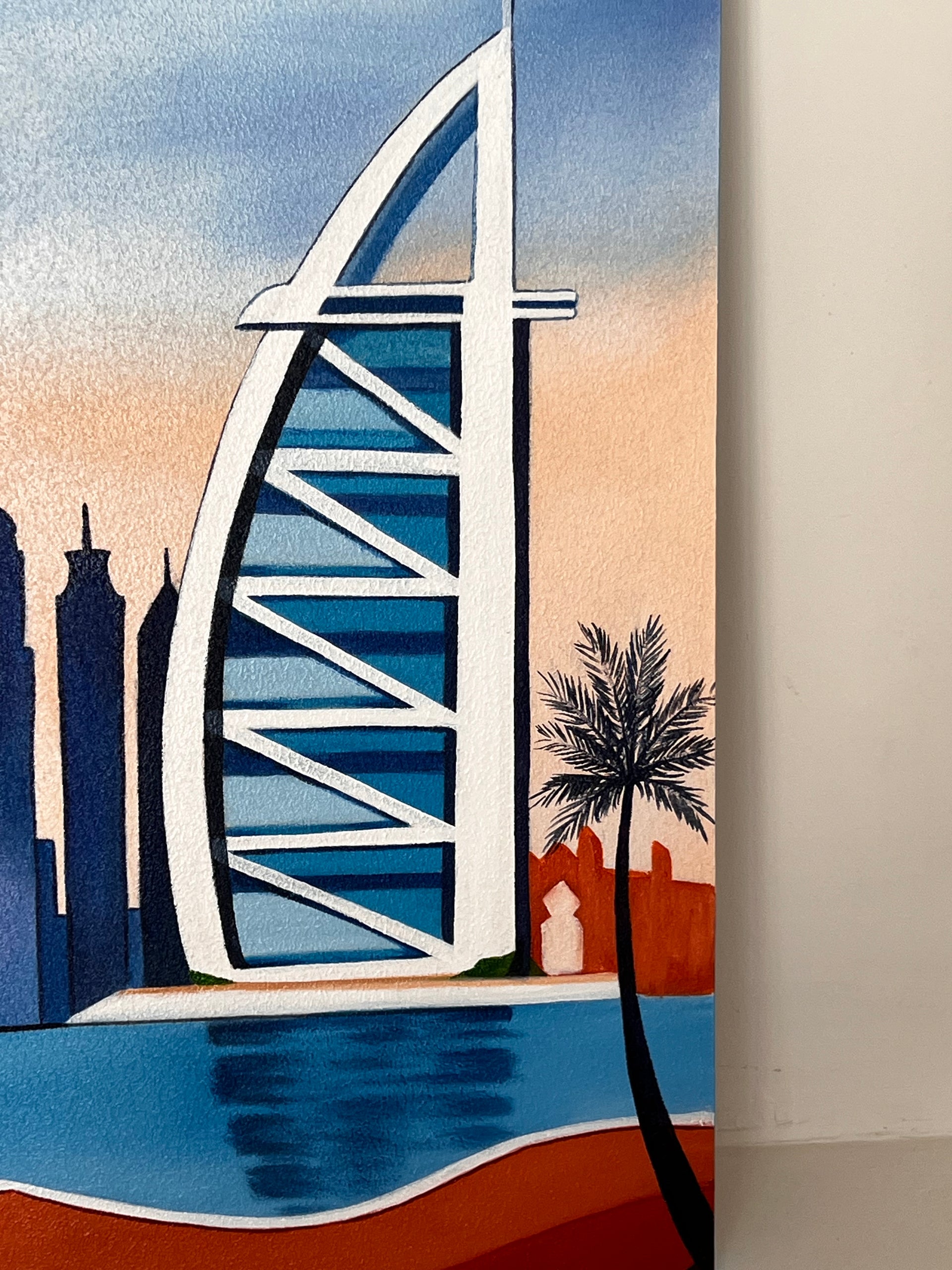 Azure Sands & Emirates Icons | 100 x 80 Painting