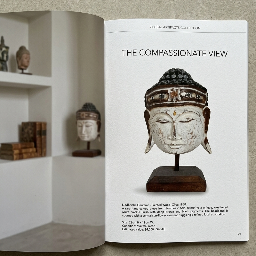 The Tranquil travertine- Siddhartha Bust
