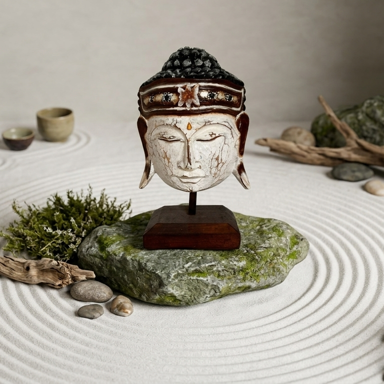 The Tranquil travertine- Siddhartha Bust