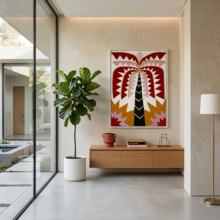 The Geometric Palm| 100x70 Painting