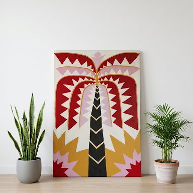 The Geometric Palm| 100x70 Painting
