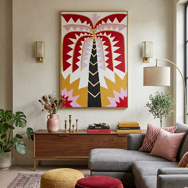 The Geometric Palm| 100x70 Painting