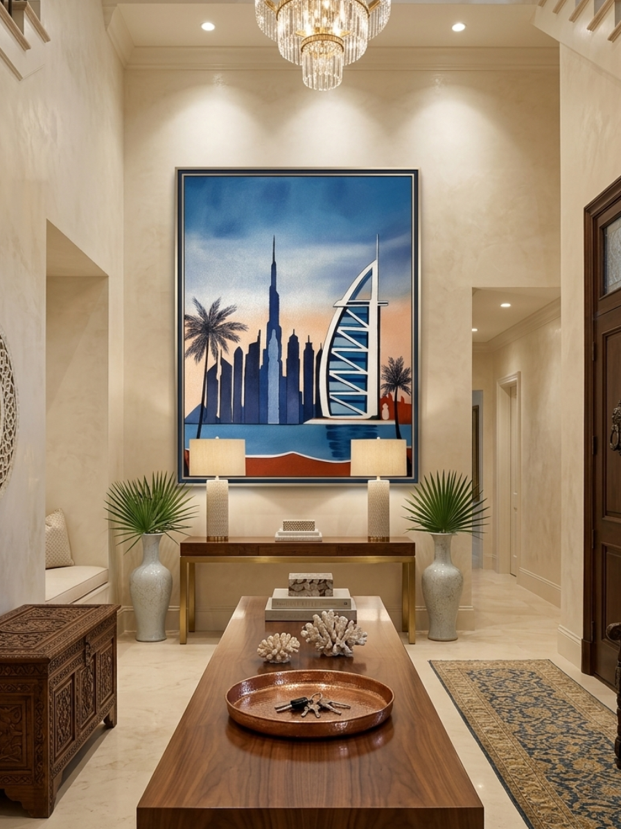Azure Sands & Emirates Icons | 100 x 80 Painting