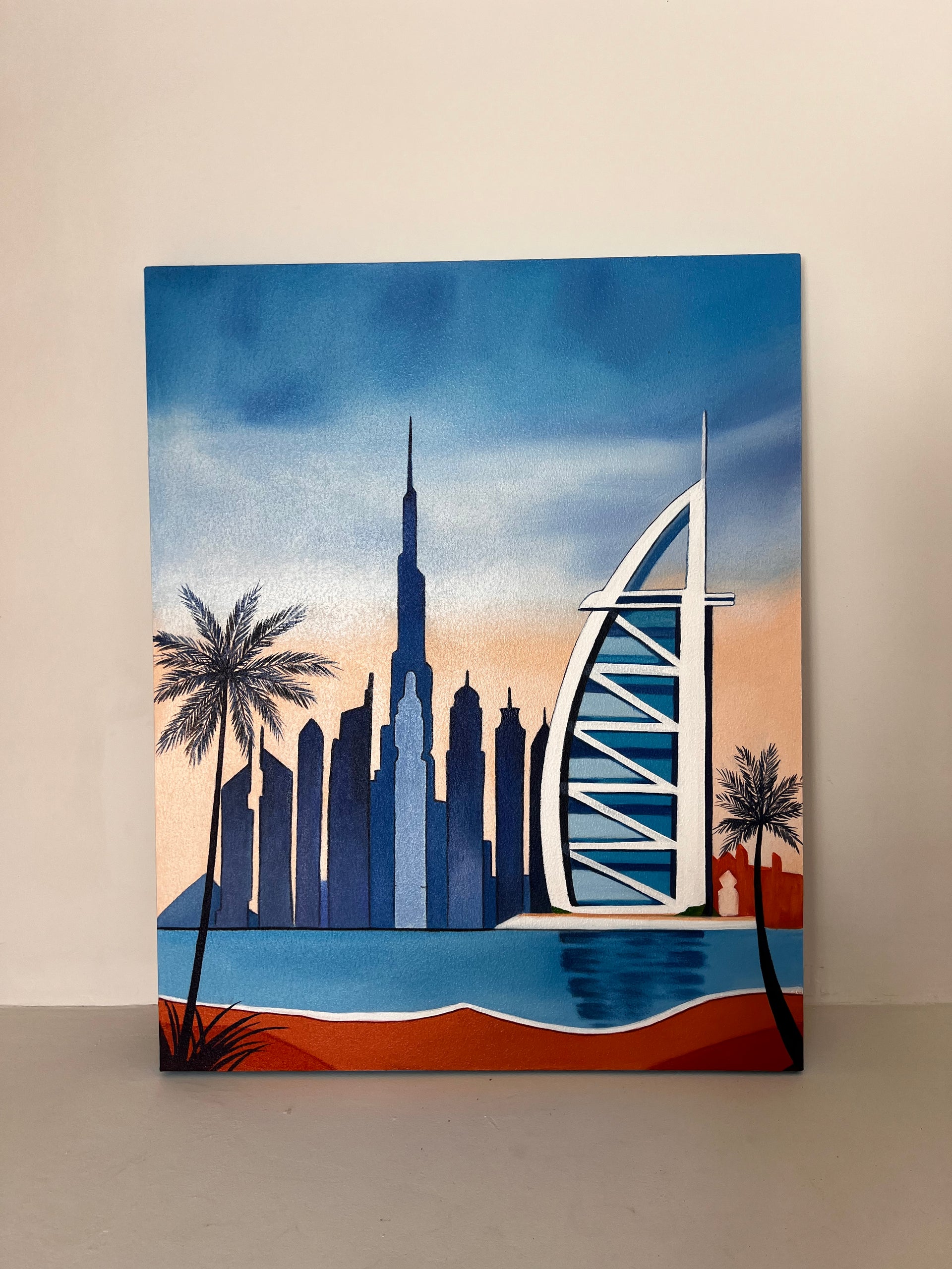 Azure Sands & Emirates Icons | 100 x 80 Painting