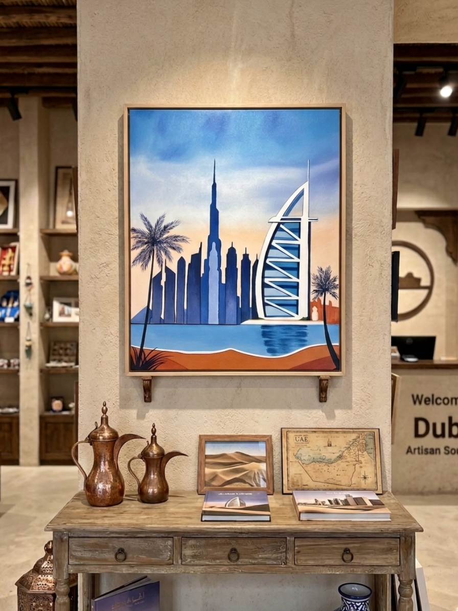 Azure Sands & Emirates Icons | 100 x 80 Painting