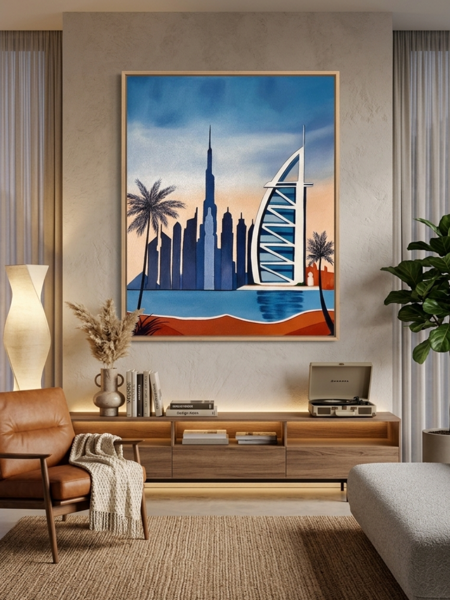 Azure Sands & Emirates Icons | 100 x 80 Painting