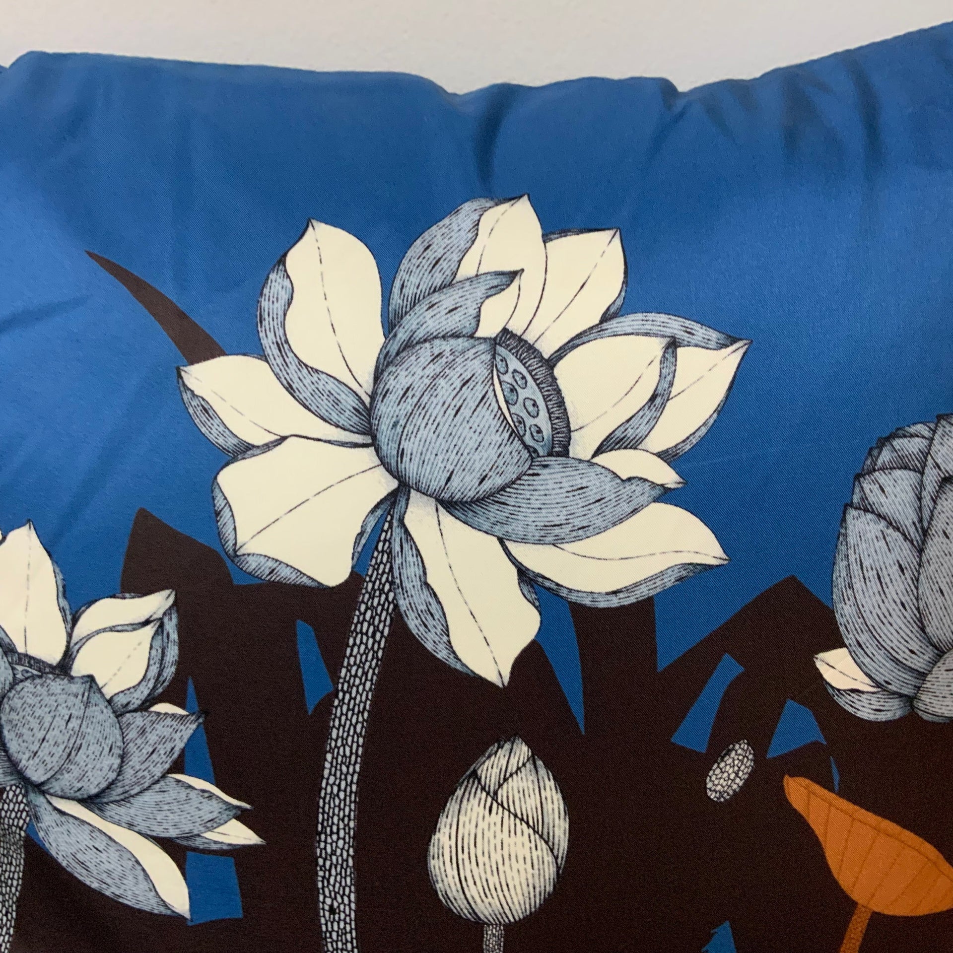Zenith Lotus | Artisan Illustrated Throw Pillow Cover