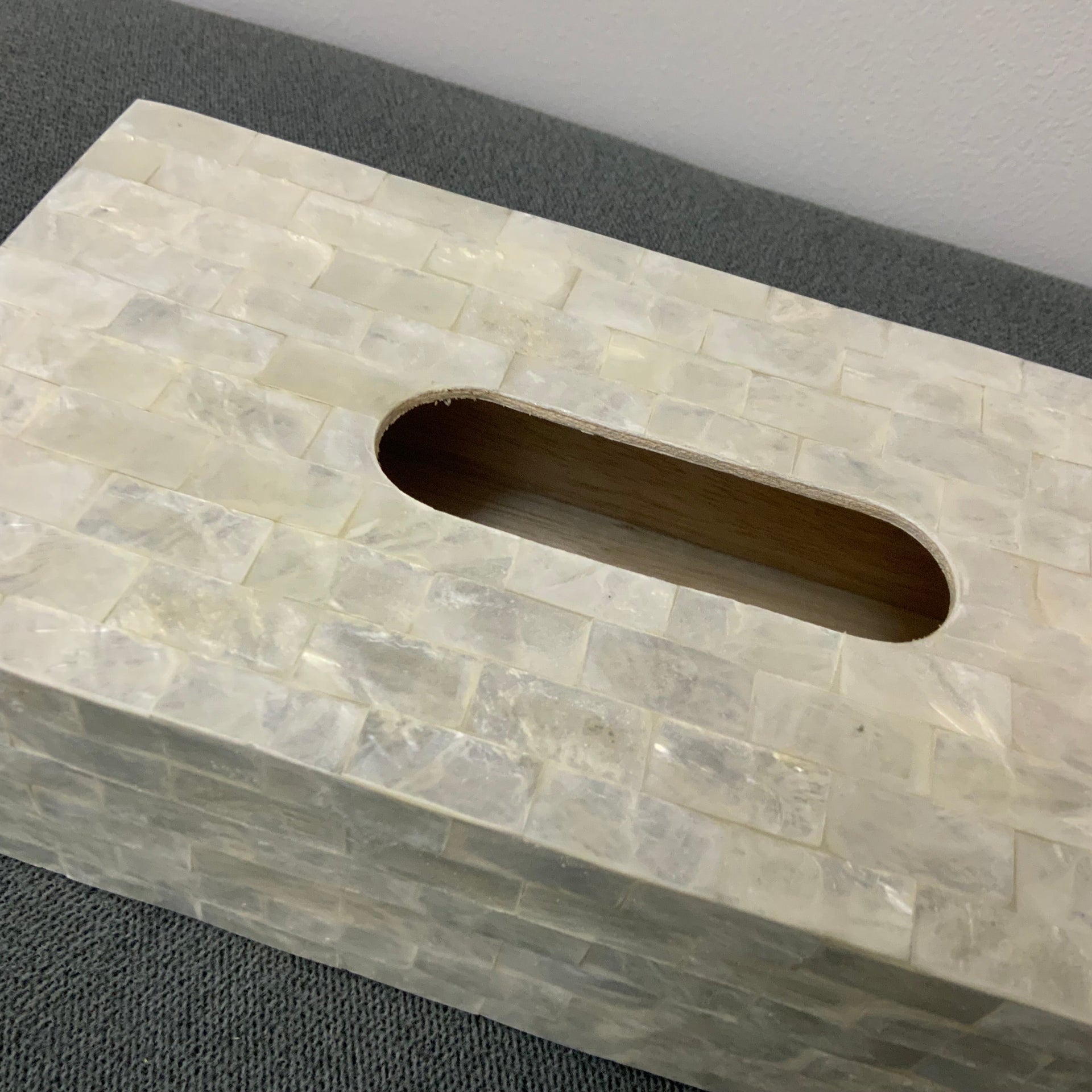 The Aurora Mother of Pearl Tissue Box Cover