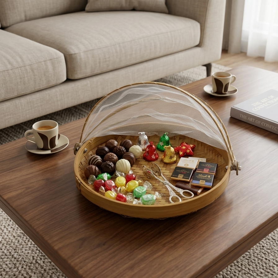 The Harvest Bamboo Food Cover & Display Basket (Set of 3)