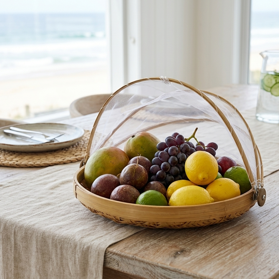 The Harvest Bamboo Food Cover & Display Basket (Set of 3)