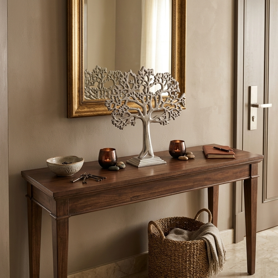 Large 33cm tall tapered metal vase with 30cm wide top and 12cm base.