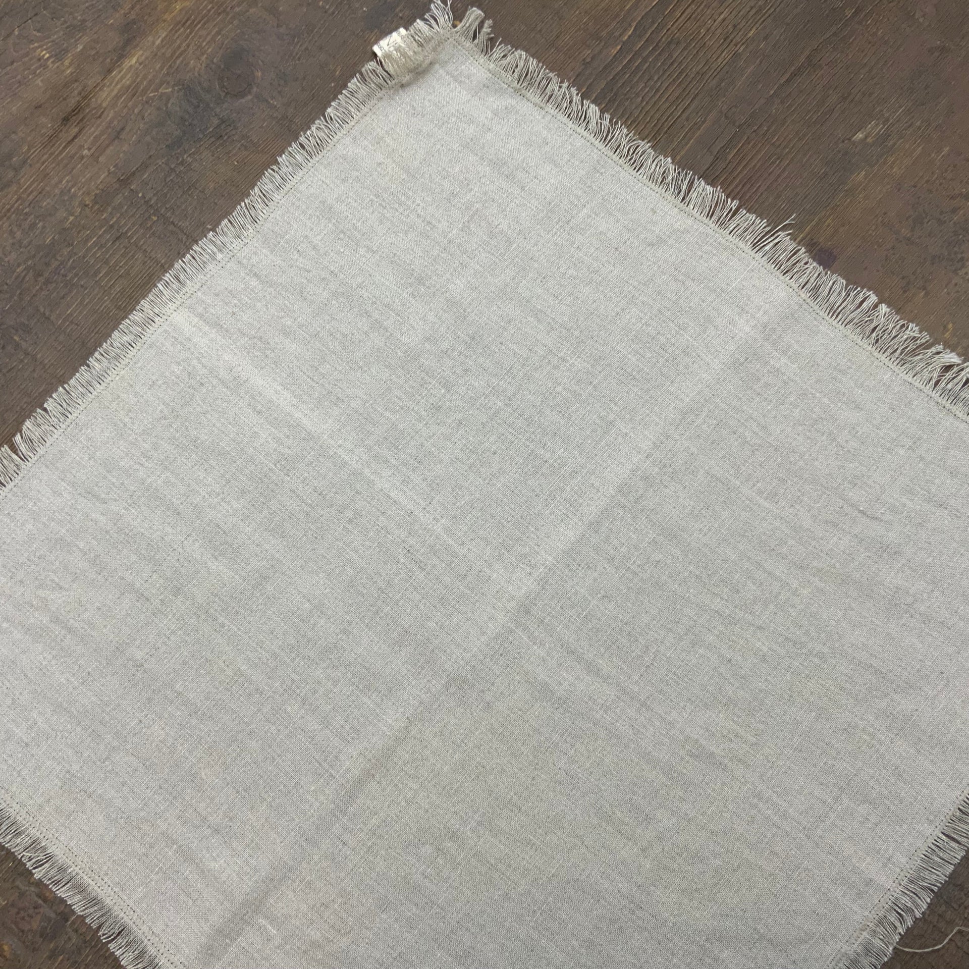 Linen Fringe Table Napkin in Natural Oatmeal | Set of 6