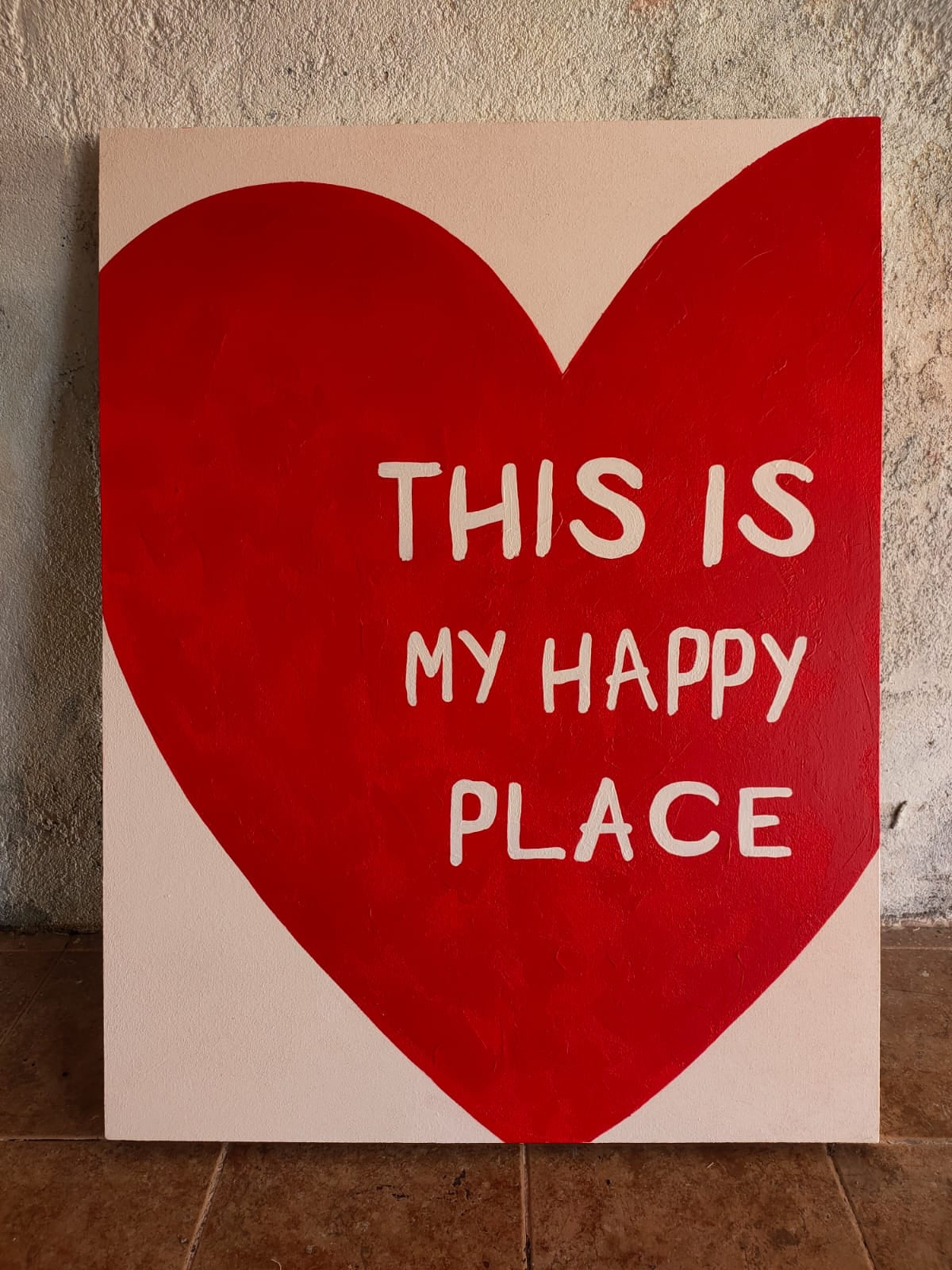This Is My Happy Place Typography Painting