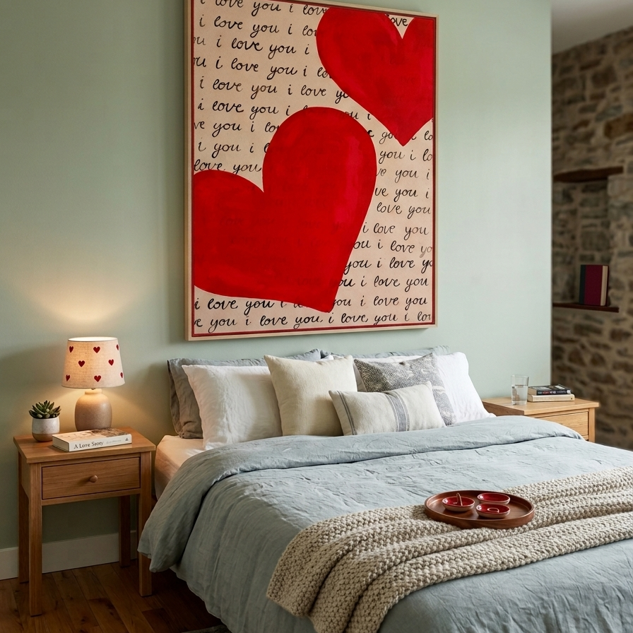 Infinite Affection Scripted Heart Painting
