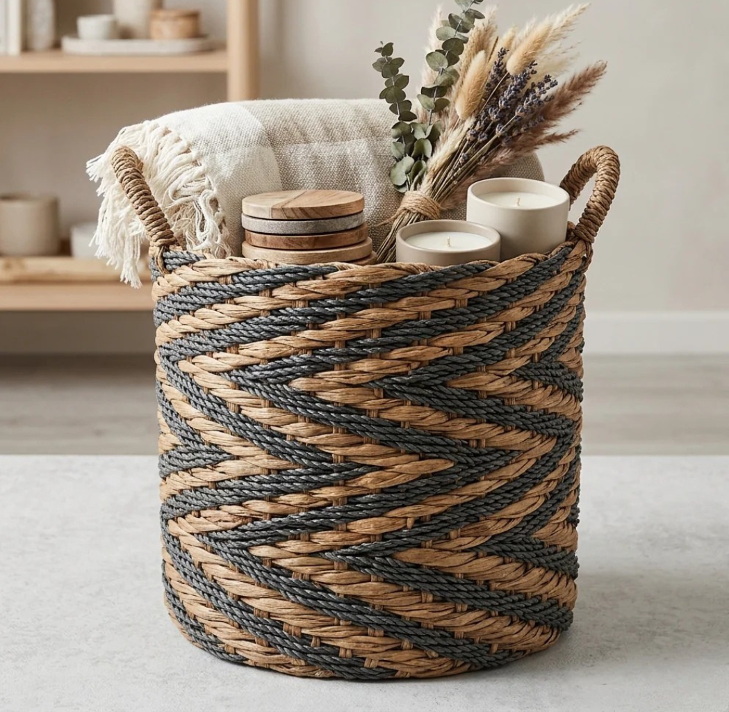 Basket Laundry Chevron