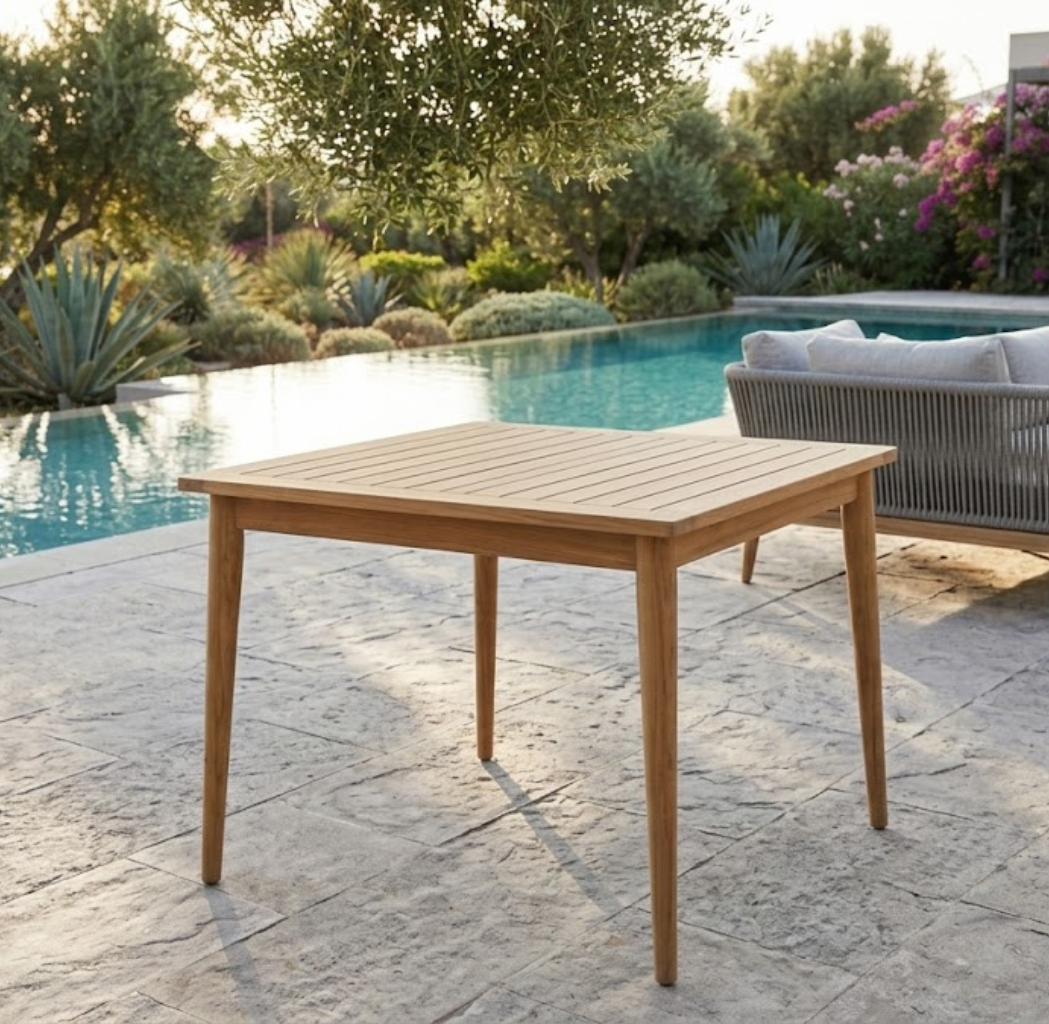 MINIMALIST TEAK DINING TABLE