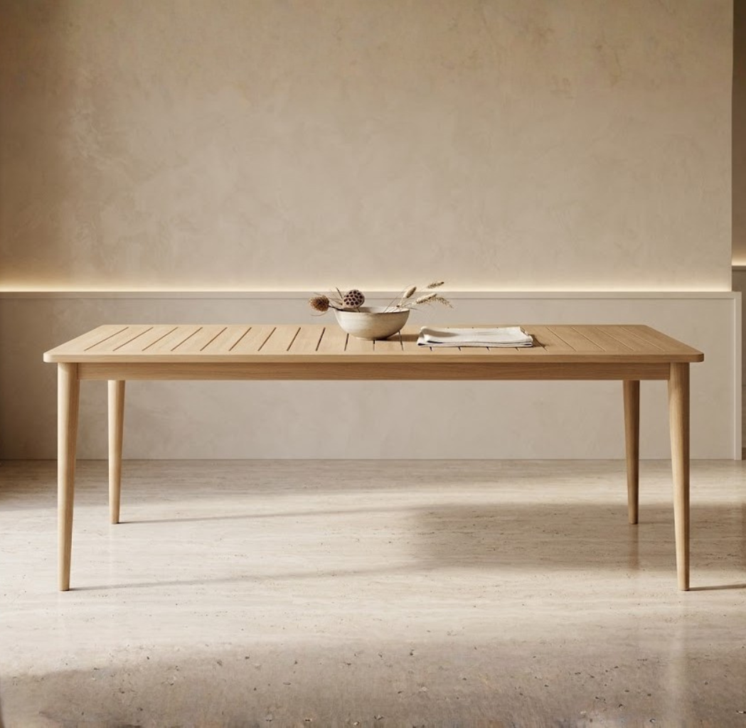 MINIMALIST TEAK DINING TABLE