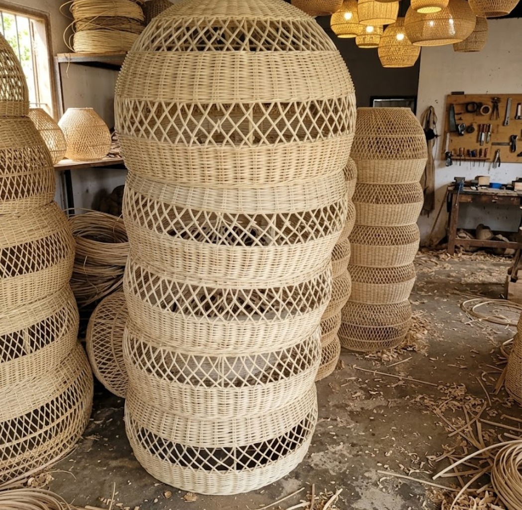 Natural rattan decor