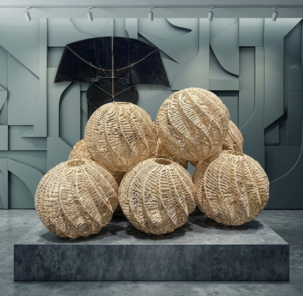 The lamp crystal ball rattan