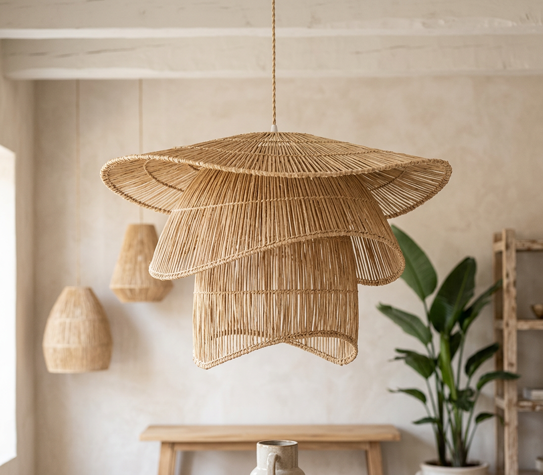 Natural rattan decor