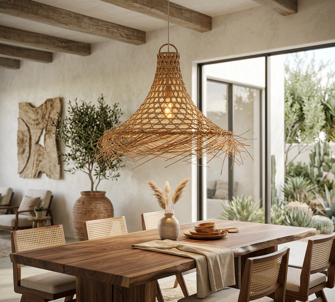 Natural rattan decor