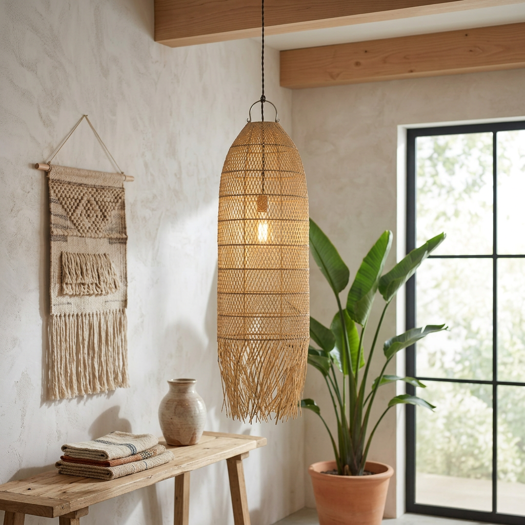 Natural rattan decor