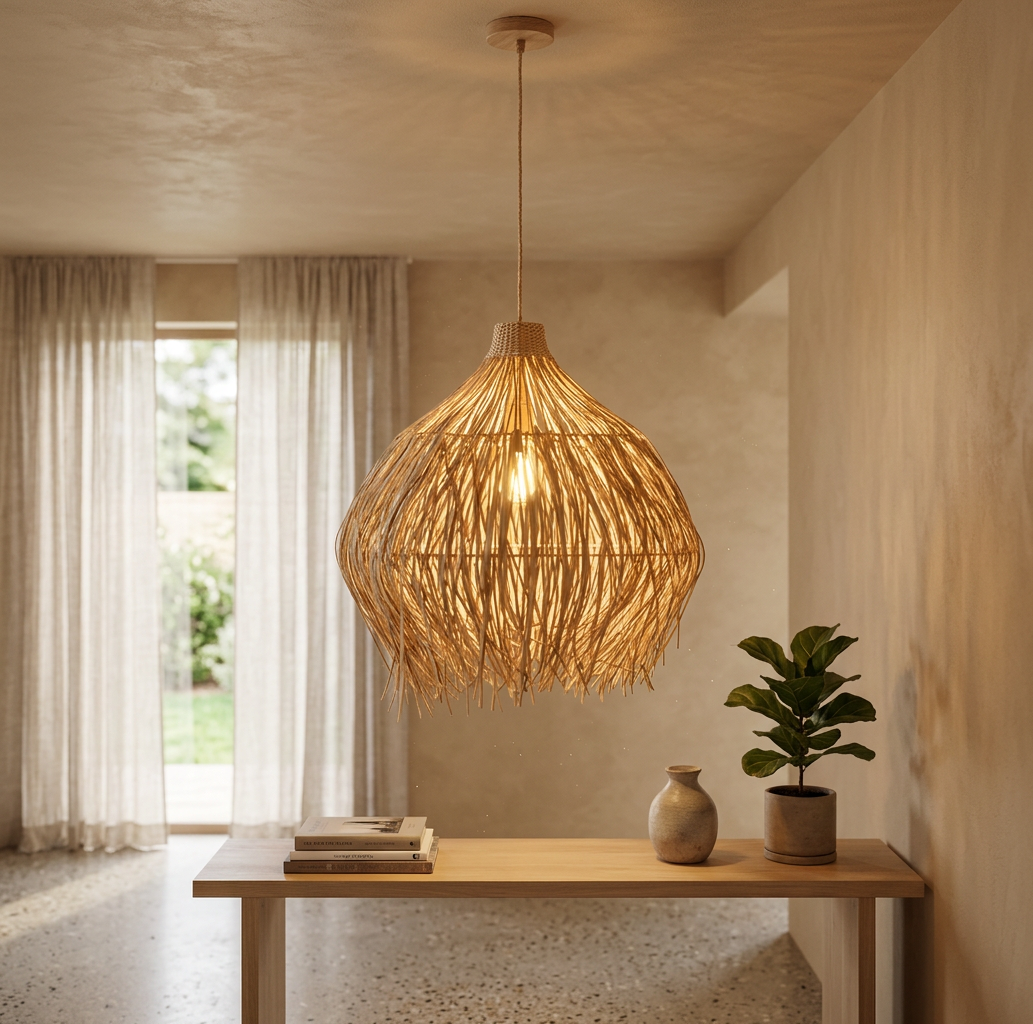 Natural rattan decor