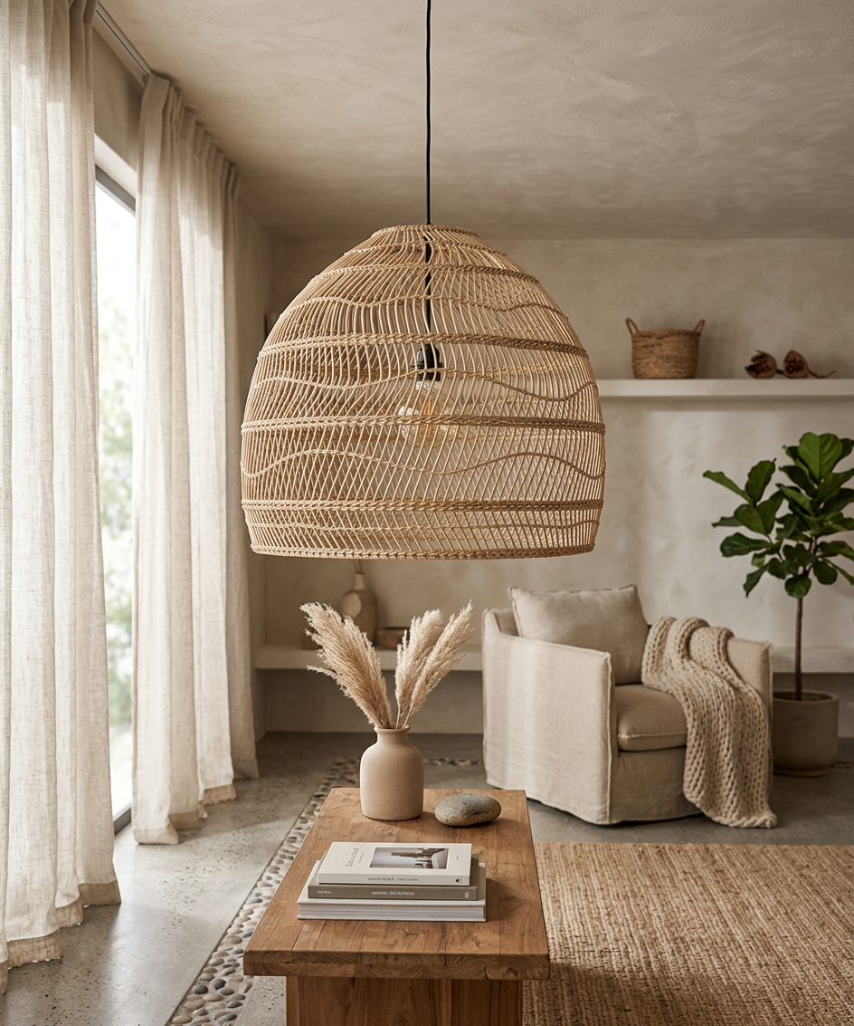 Natural rattan decor