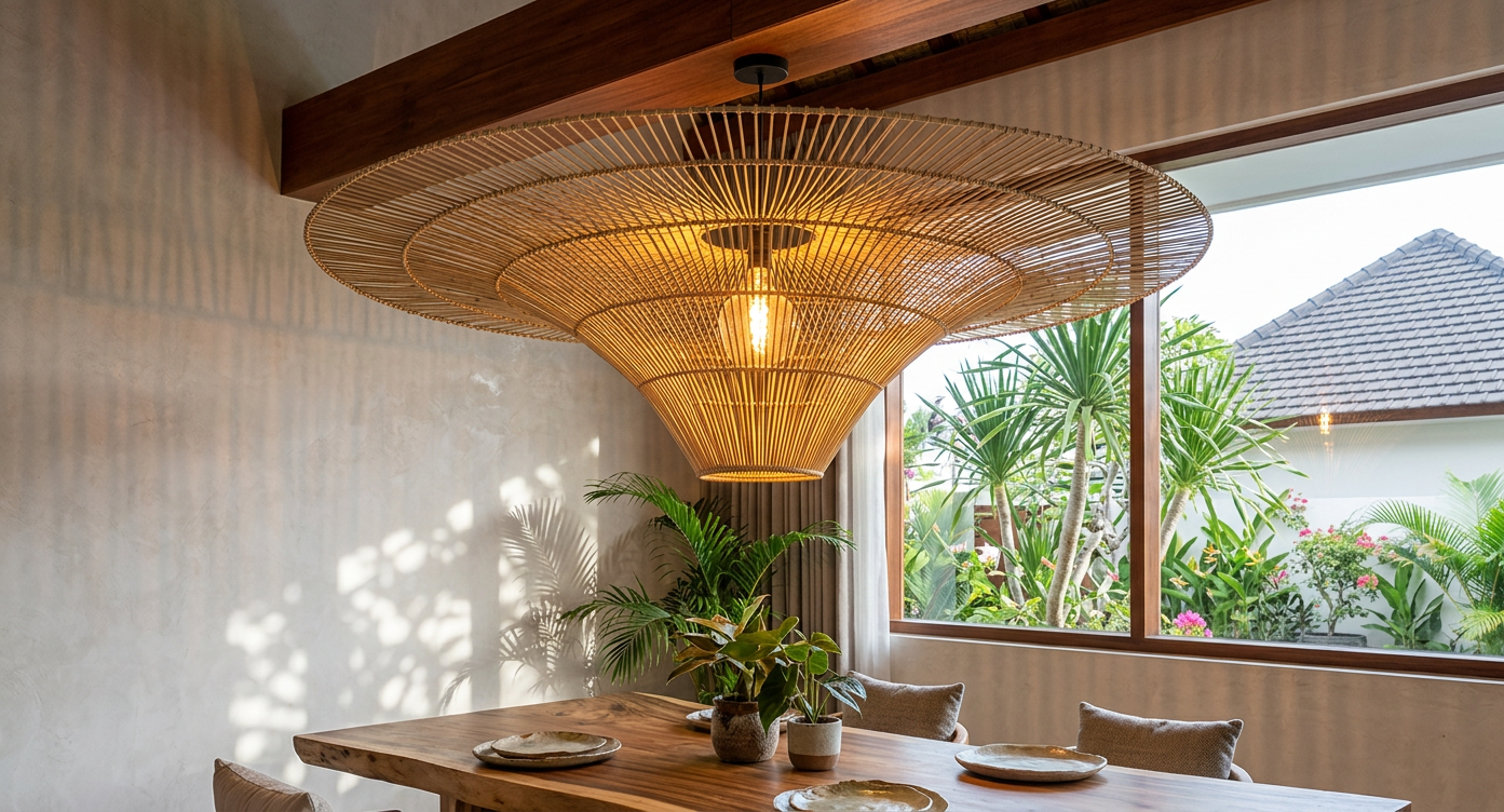 The ufo lamp rattan