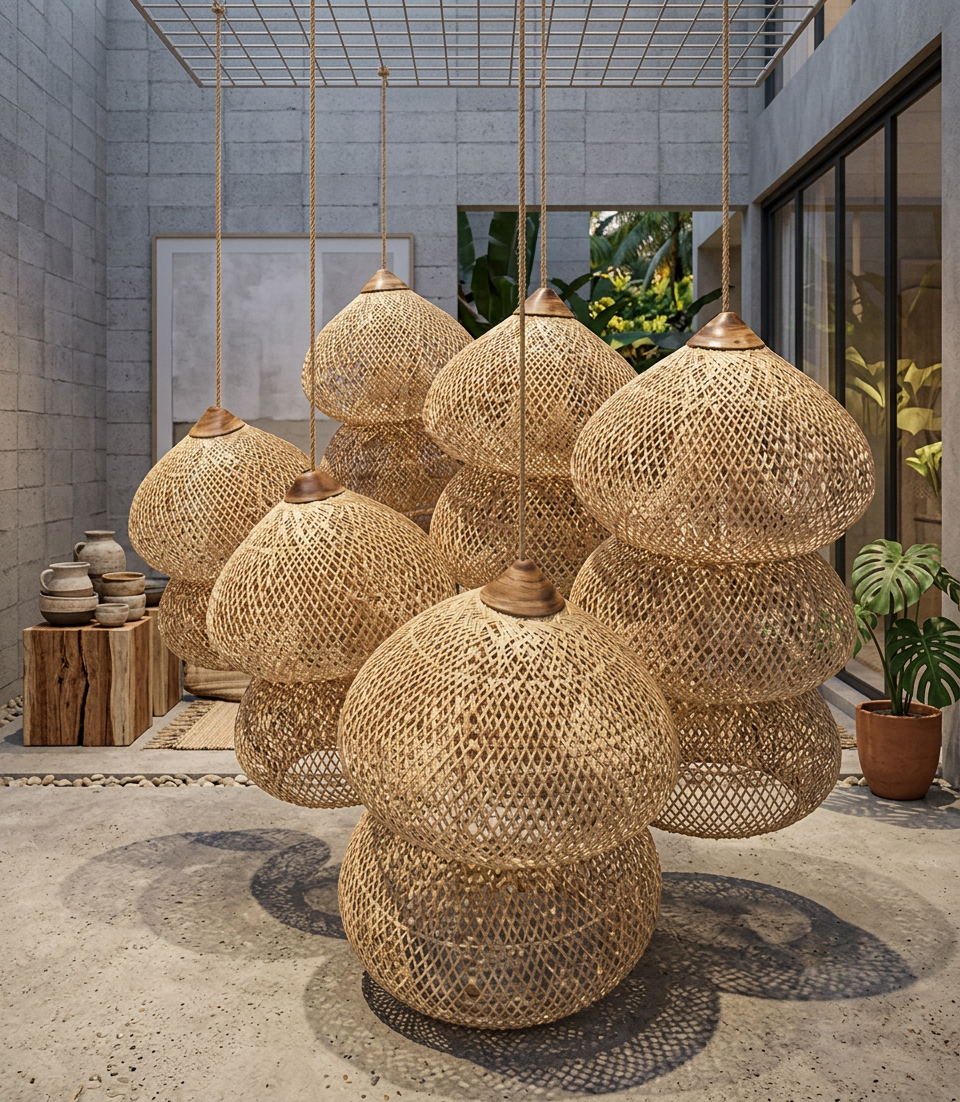 The lamp bajra rattan