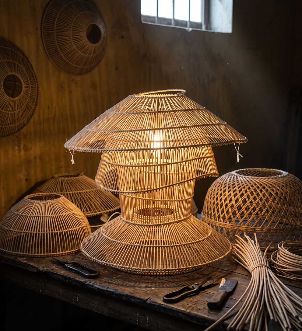 The lamp buterfly rattan